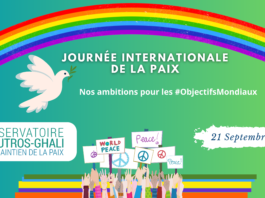 Journée Internationale de la paix du 21 septembre 2023