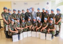 Cérémonie de remise des diplômes de la formation au français sur objectifs militaires de l’Institut français du Cambodge