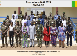 L’École de Maintien de la Paix de Bamako organise deux formations sur les enjeux des opérations de paix et sur les mines et les explosifs