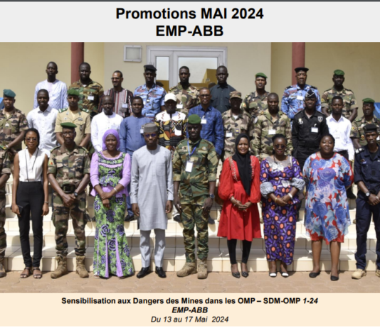 L’École de Maintien de la Paix de Bamako organise deux formations sur les enjeux des opérations de paix et sur les mines et les explosifs