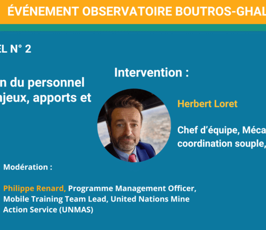 Vidéo : intervention d’Herbert Loret (DOP) lors du Séminaire de l’Observatoire Boutros-Ghali à Entebbe