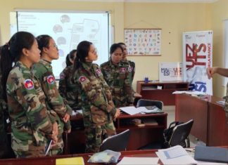 Formation au français pour les femmes Casques bleus cambodgiennes