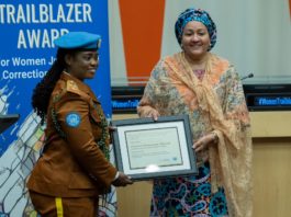 Olukemi Ibikunle, déployée à la MONUSCO, lauréate 2025 du Prix de la Pionnière des Nations unies