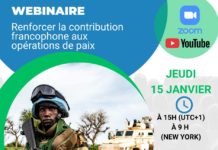 Webinaire de présentation : Renforcer la contribution francophone aux opérations de paix