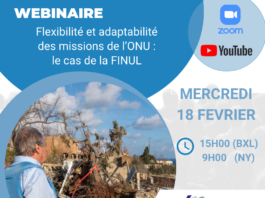 Webinaire de présentation : Flexibilité et adaptabilité des missions de l’ONU : le cas de la FINUL – 18 février