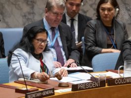 Lettre d’information de juin 2026 Leonor Zalabata Torres, représentante permanente de la Colombie auprès des Nations unies et présidente du Conseil de sécurité pour le mois de juin, préside la réunion du Conseil de sécurité consacrée aux opérations de maintien de la paix des Nations unies. Crédit photo : UN Photo/Eskinder Debebe
