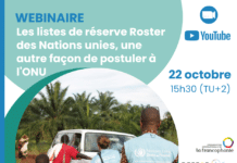 Webinaire – Les listes de réserve Roster des Nations unies, une autre façon de postuler à l’ONU