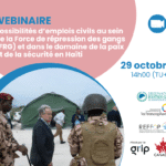 Webinaire – Possibilités d’emplois civils au sein de la Force de répression des gangs (FRG) et dans le domaine de la paix et de la sécurité en Haïti